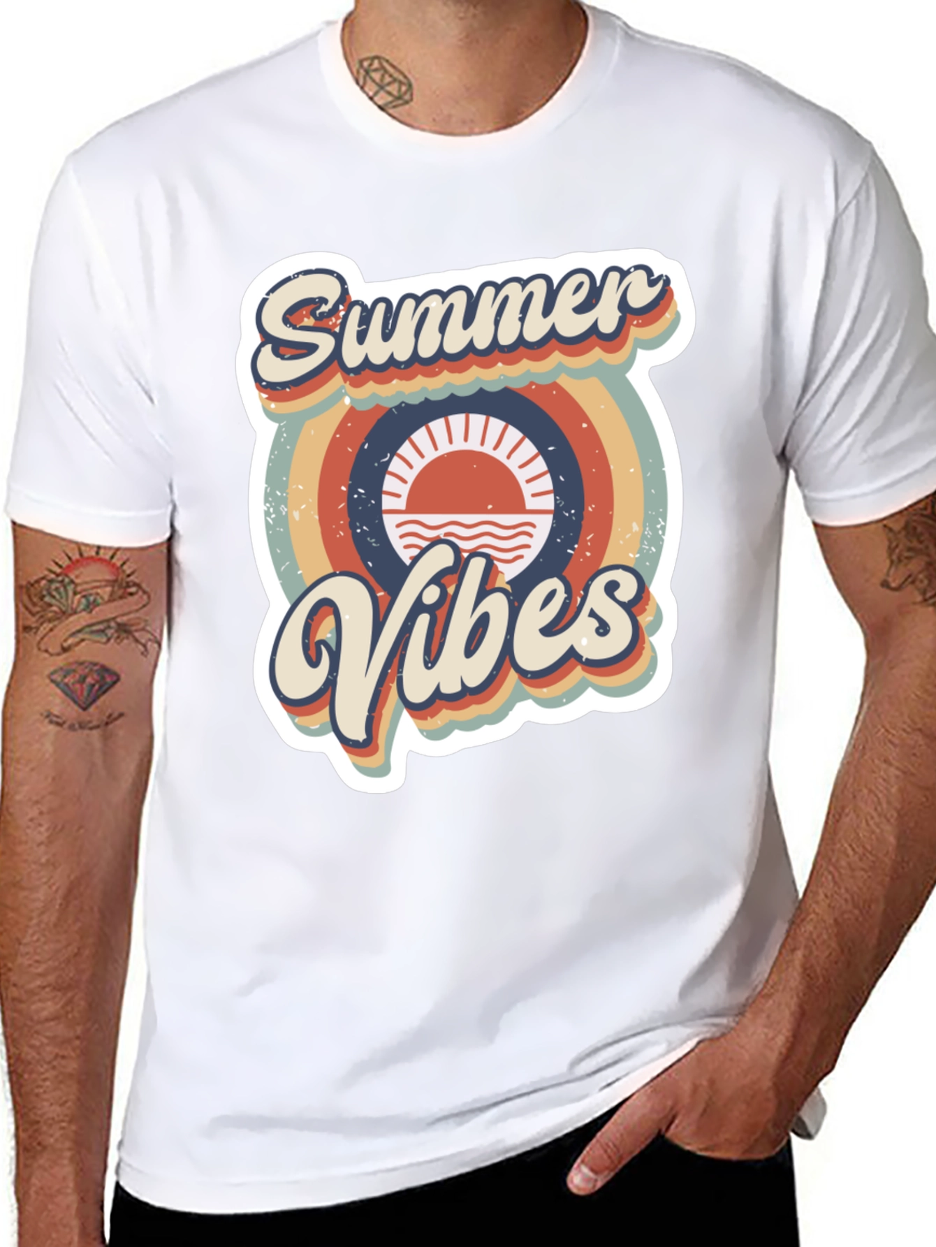 Summer Vibes Retro Graphic Tee