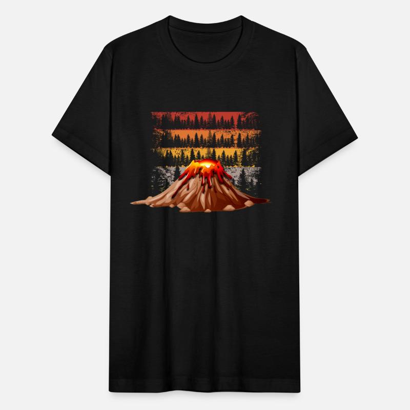 Volcano geology nature illustration motif