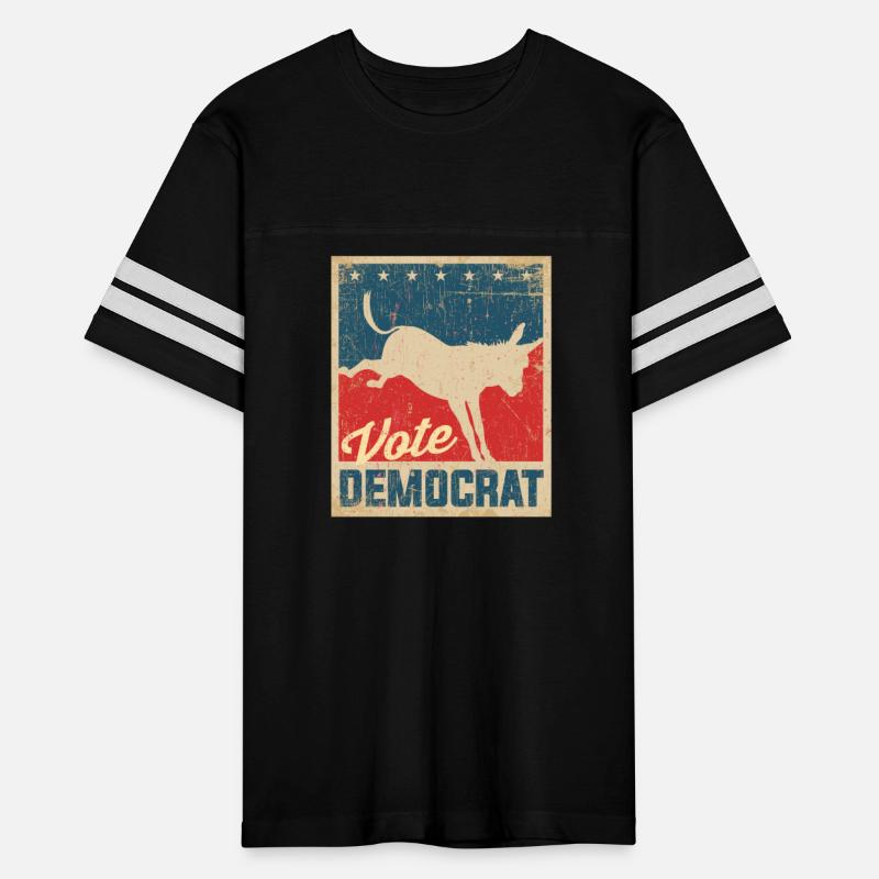 Vote Democrat Kicking Donkey Vintage Poster design