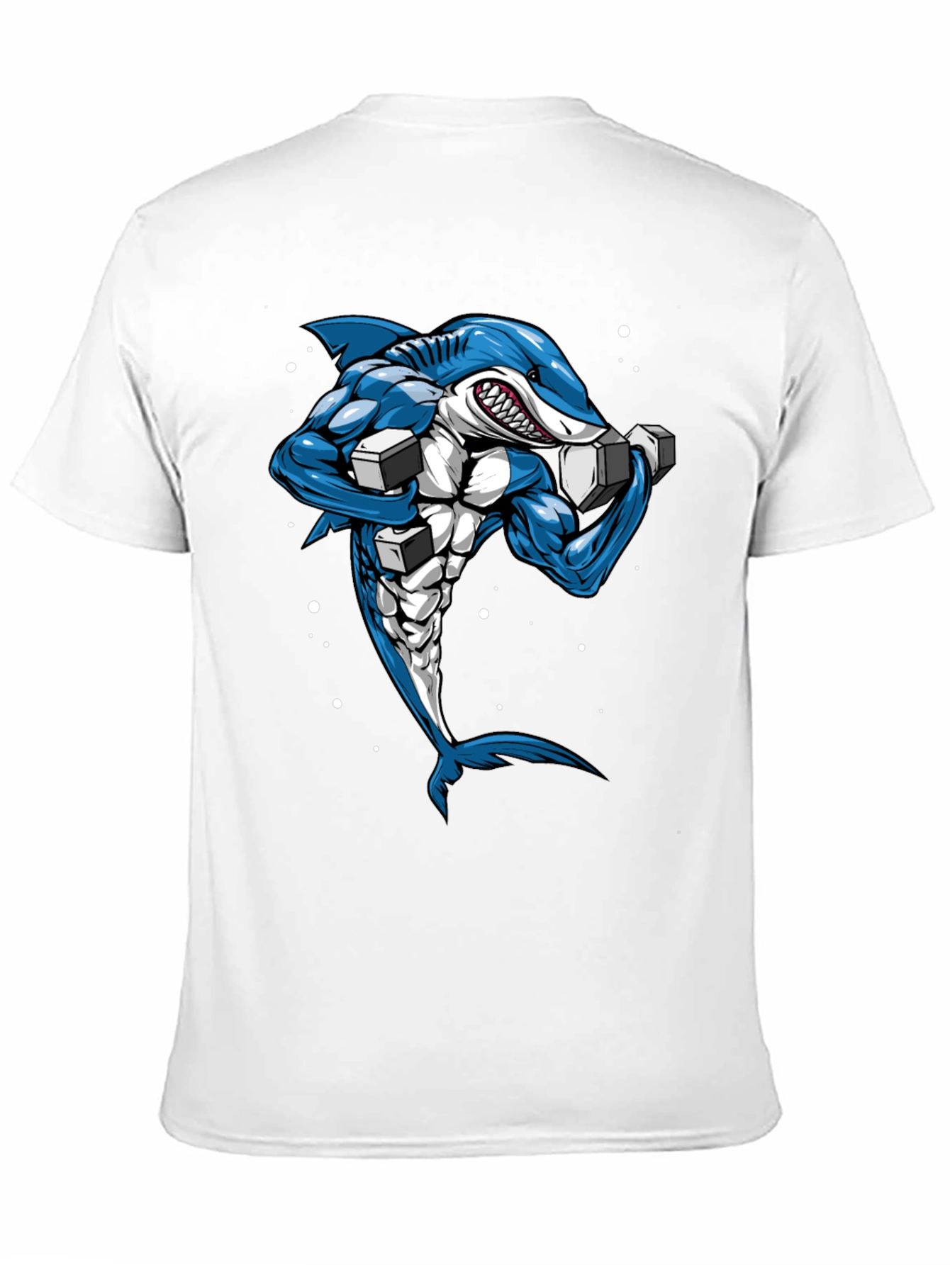 Muscle Shark Graphic Tee - Black Cotton T-Shirt
