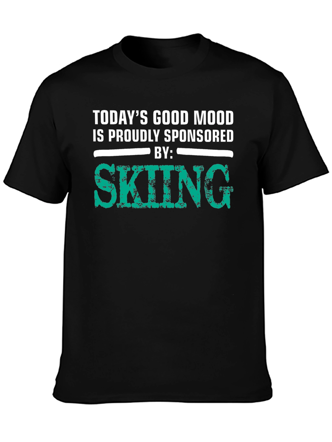 Skiing Sponsored T-Shirt - Good Mood Guarantee