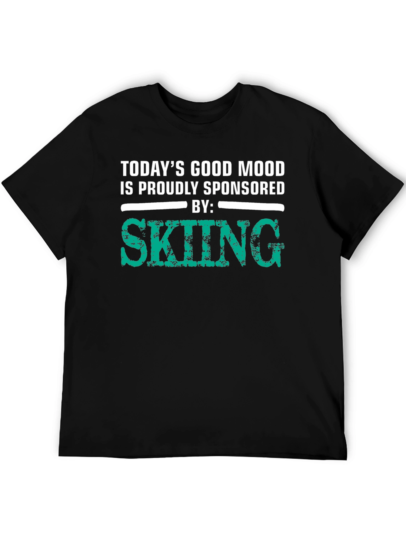 Skiing Sponsored T-Shirt - Good Mood Guarantee