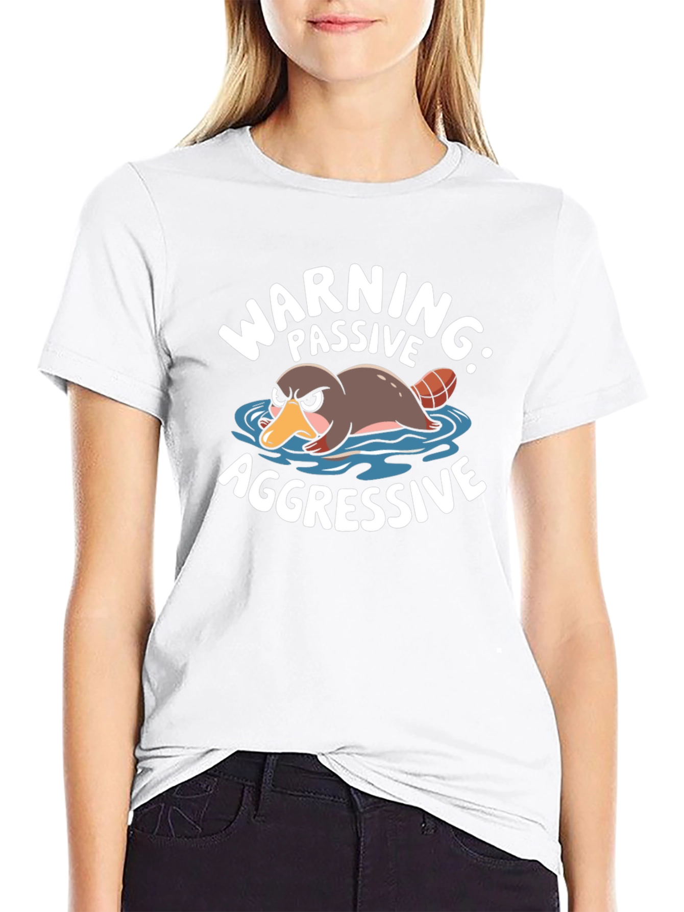 Warning Passive Aggressive Platypus T-Shirt