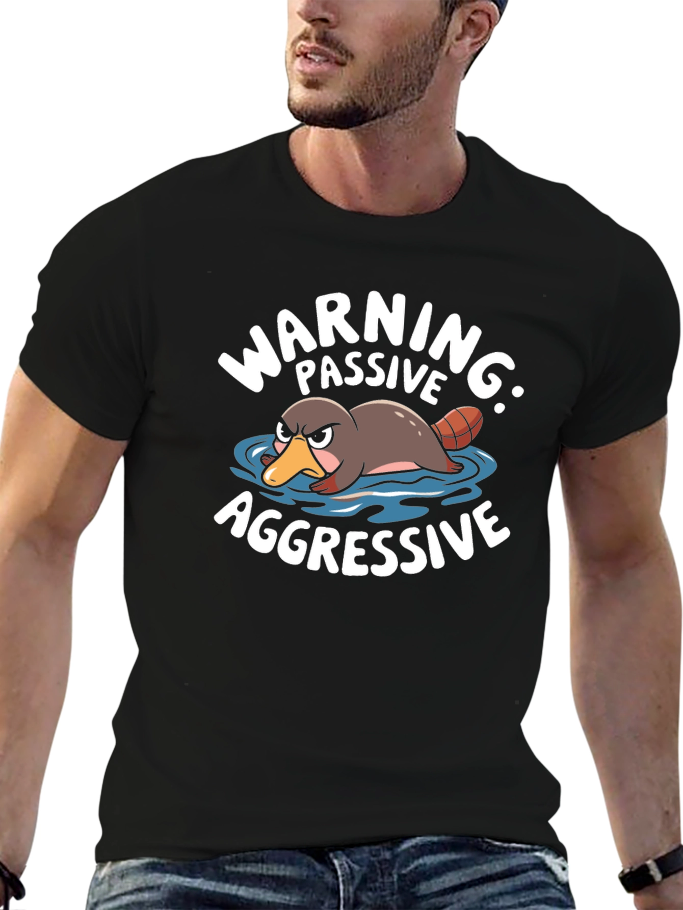Warning Passive Aggressive Platypus T-Shirt