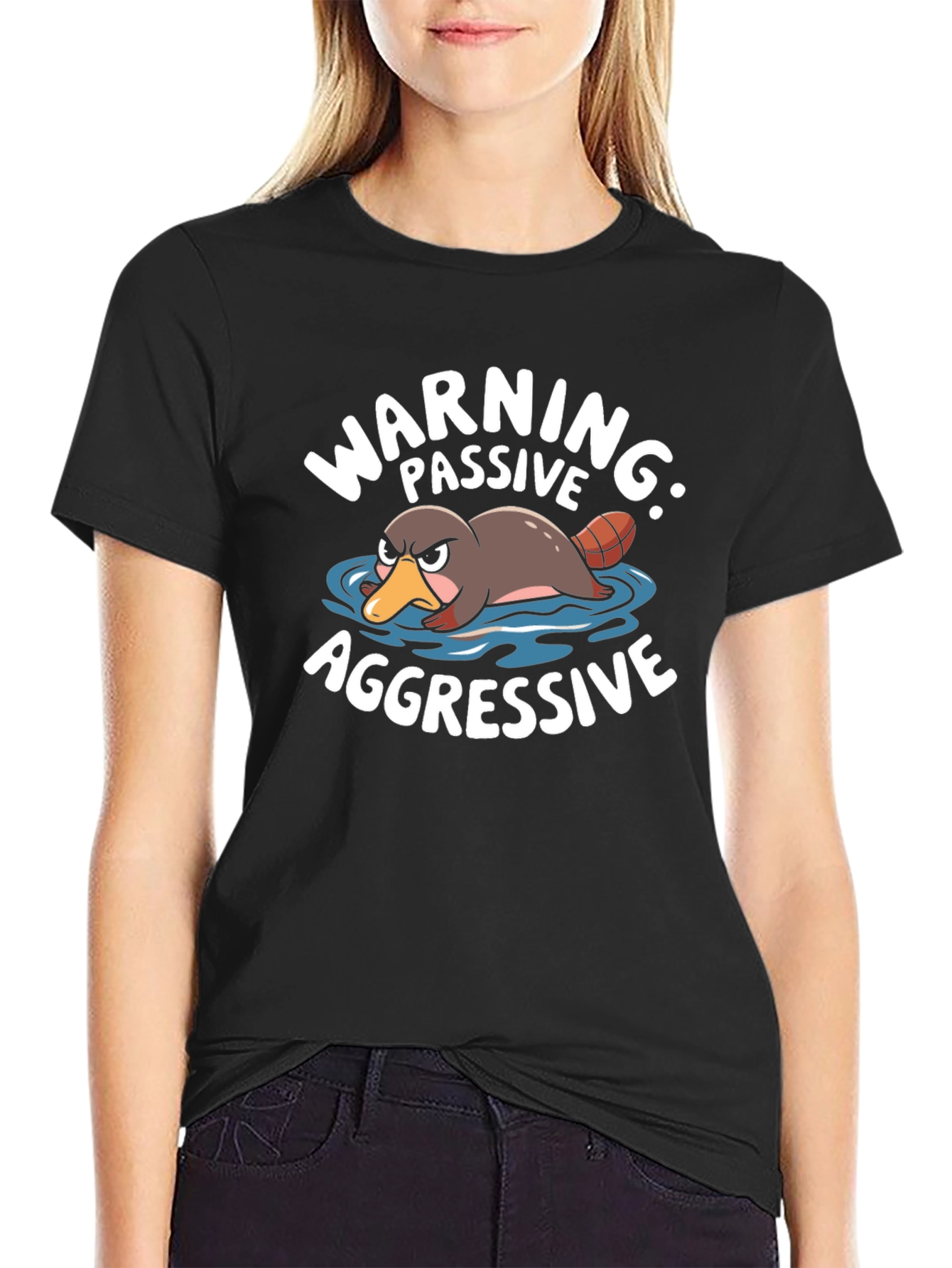 Warning Passive Aggressive Platypus T-Shirt