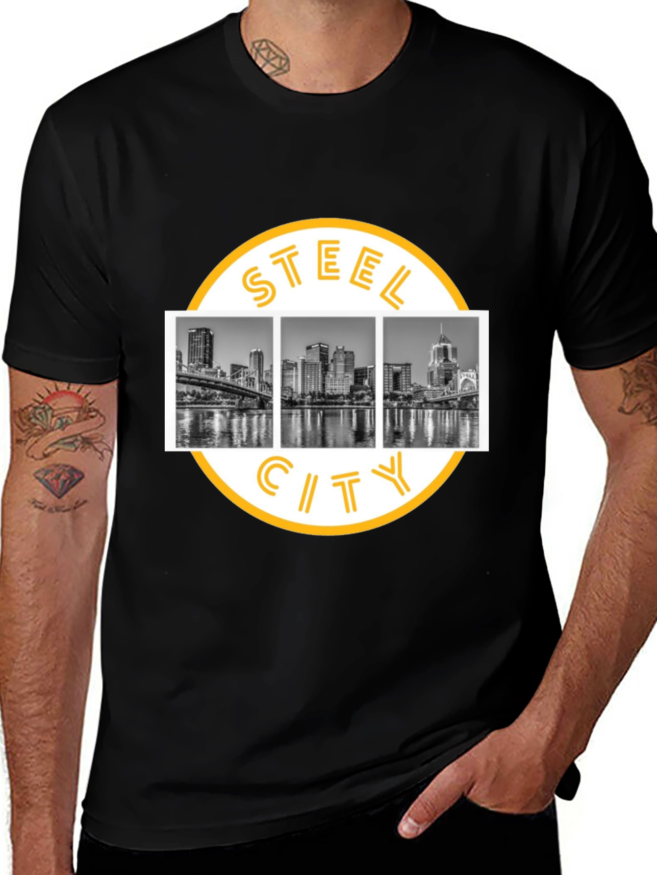 Steel City Black Graphic Tee