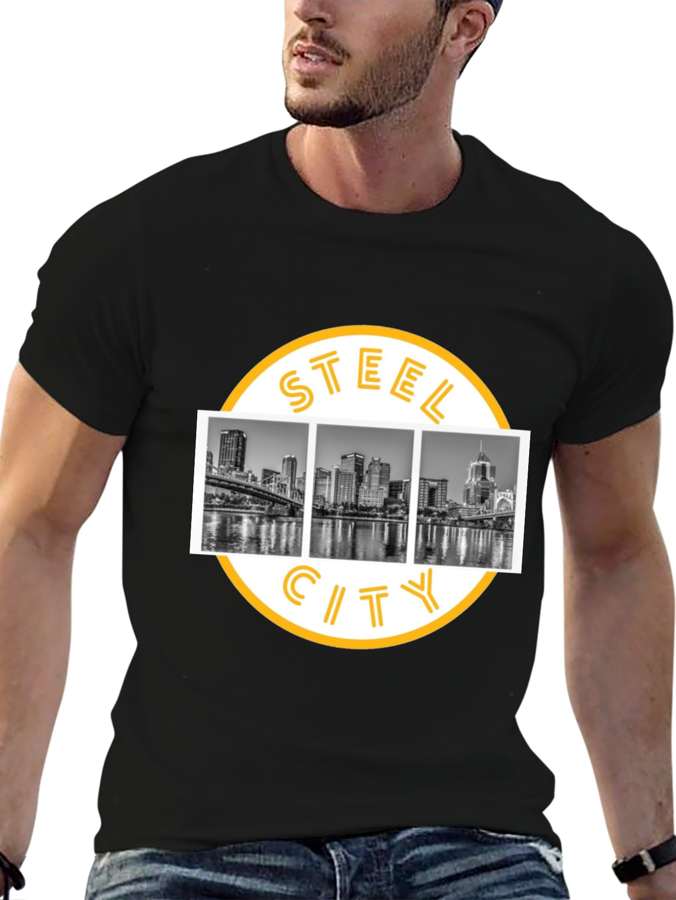 Steel City Black Graphic Tee