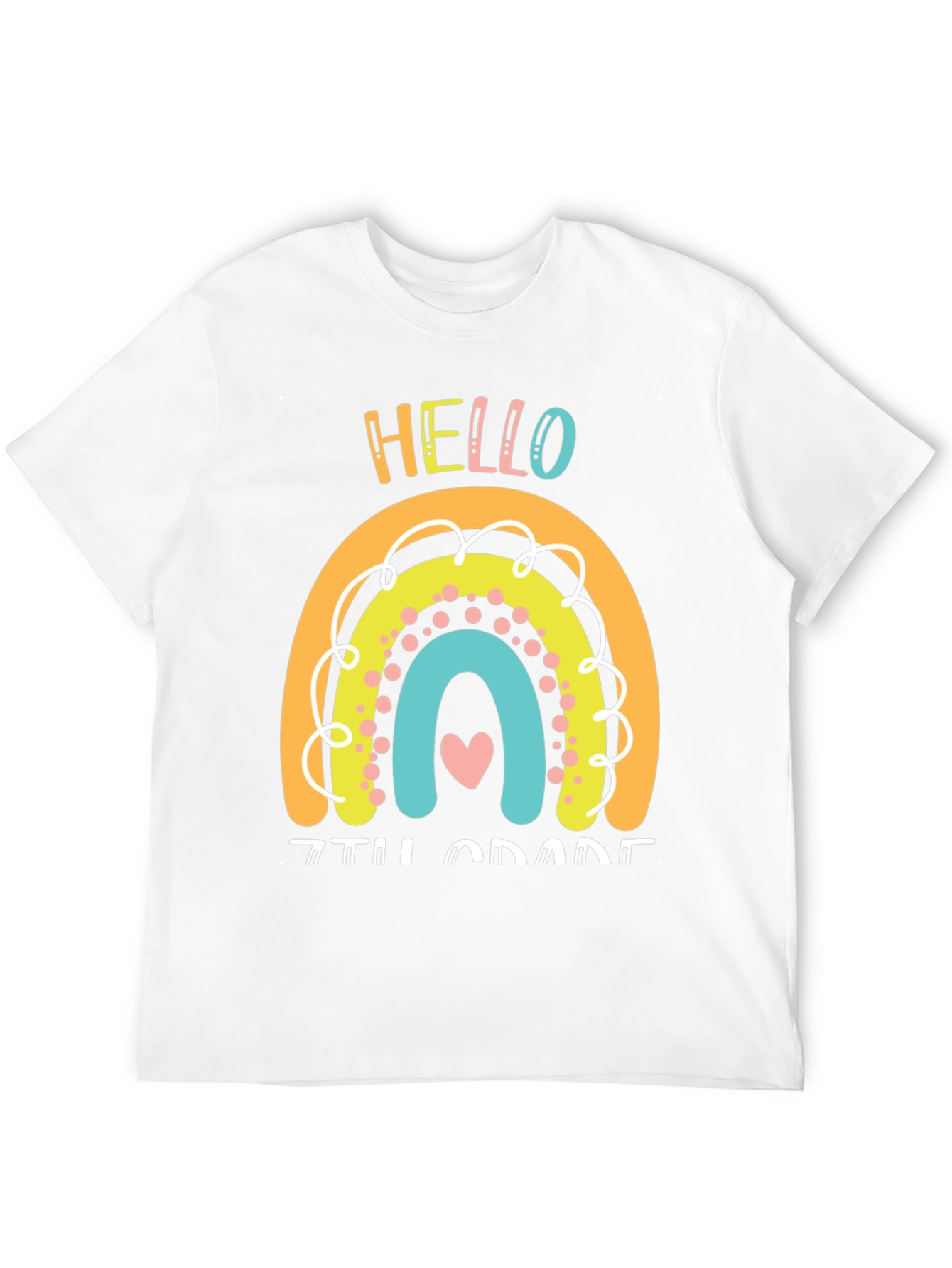 Hello 7th Grade Rainbow T-Shirt