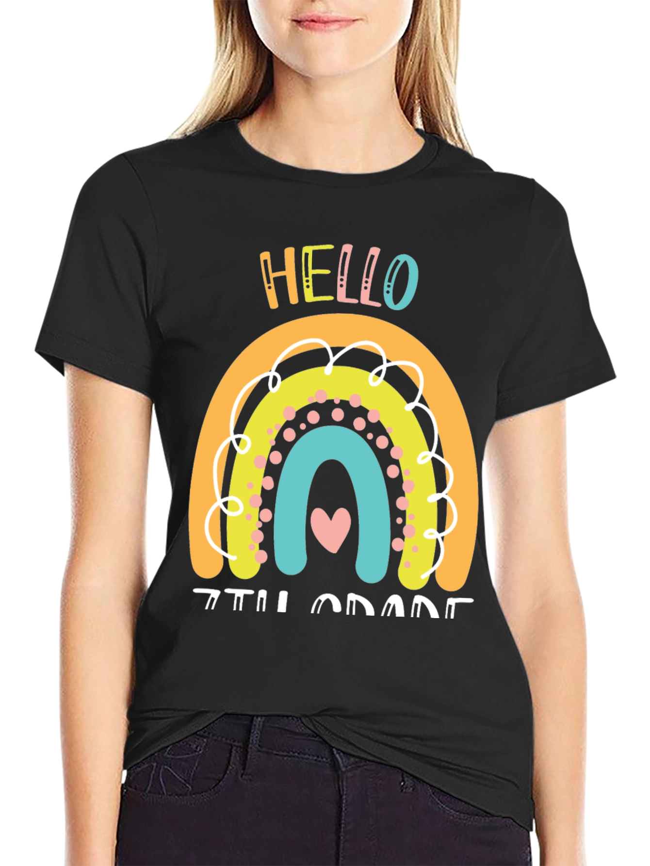 Hello 7th Grade Rainbow T-Shirt
