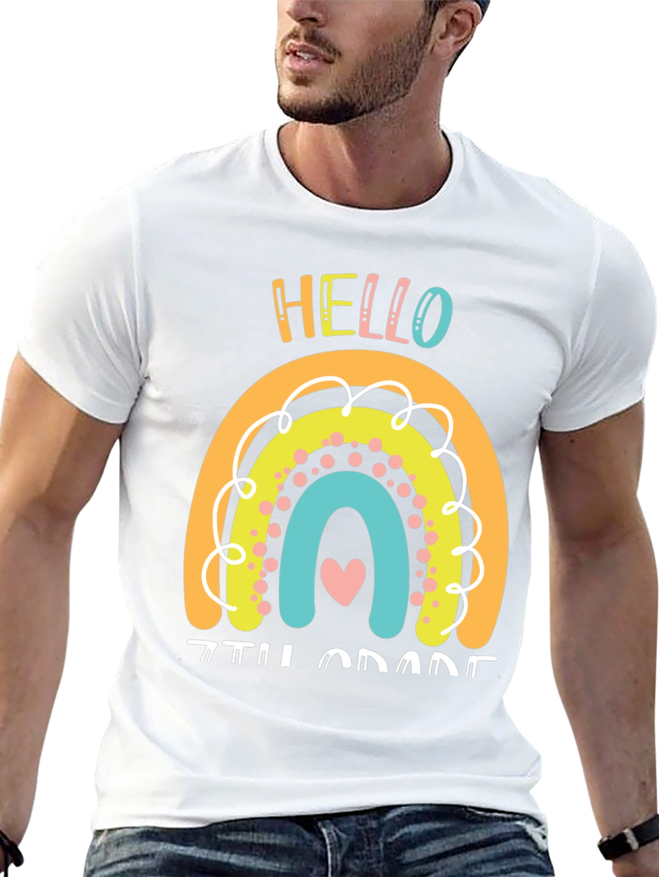 Hello 7th Grade Rainbow T-Shirt