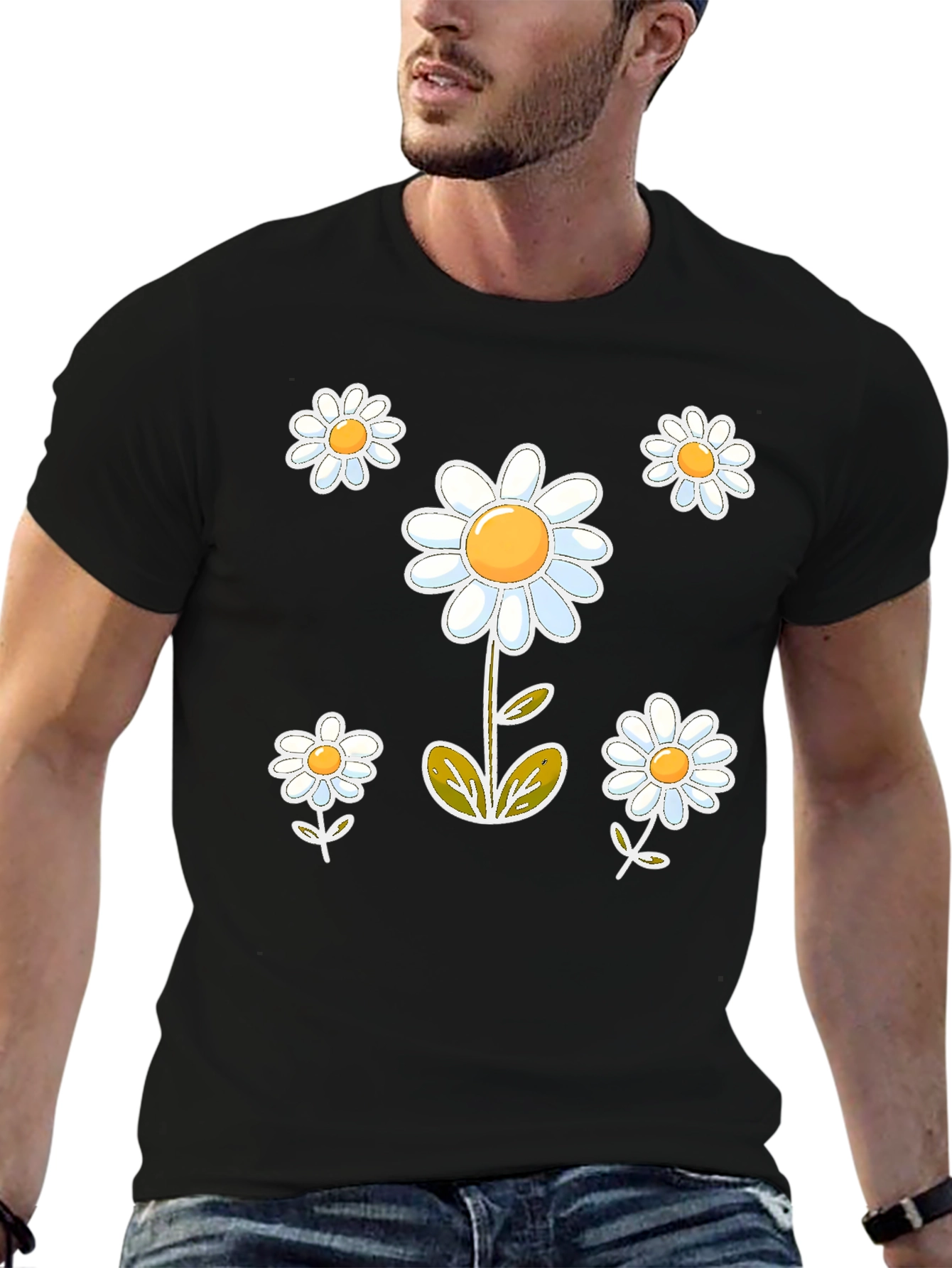 Daisy Graphic Black T-Shirt
