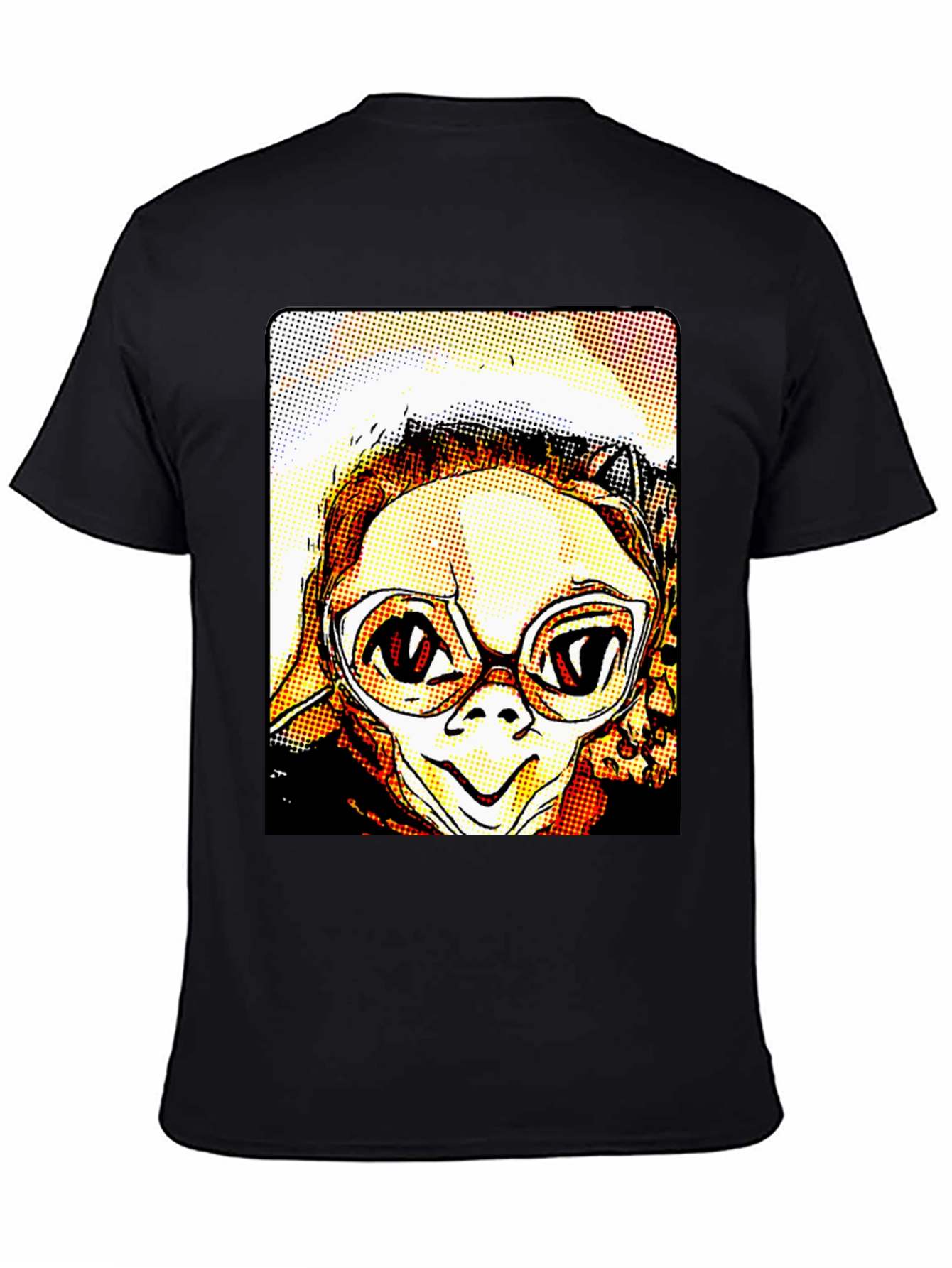 Pop Art E.T. Graphic Black T-Shirt