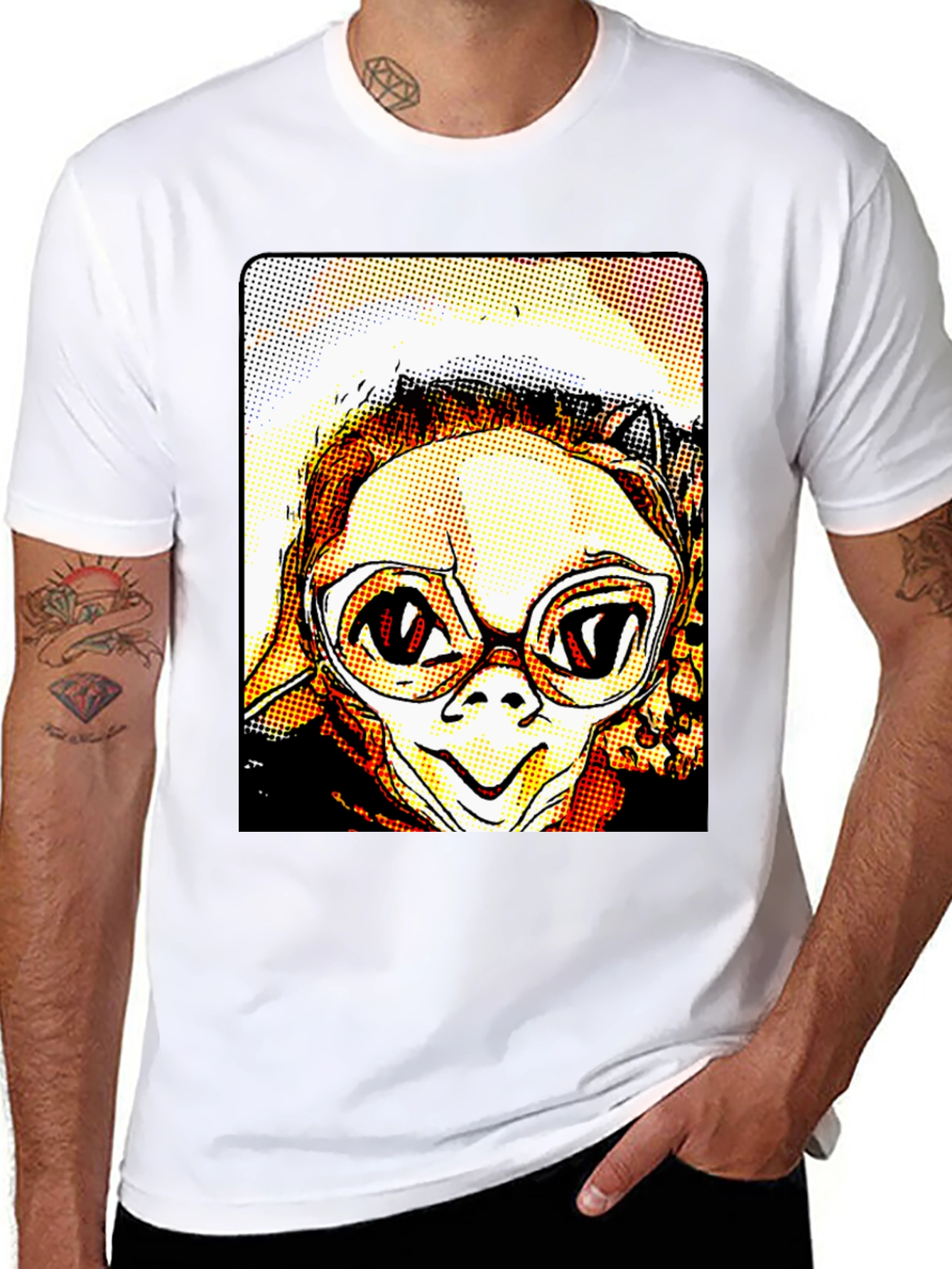 Pop Art E.T. Graphic Black T-Shirt