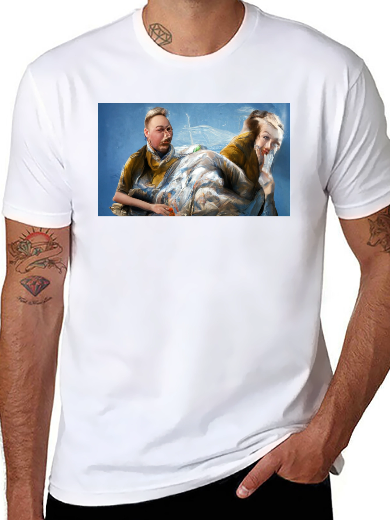Artistic T-Shirt with Unique Portrait Design