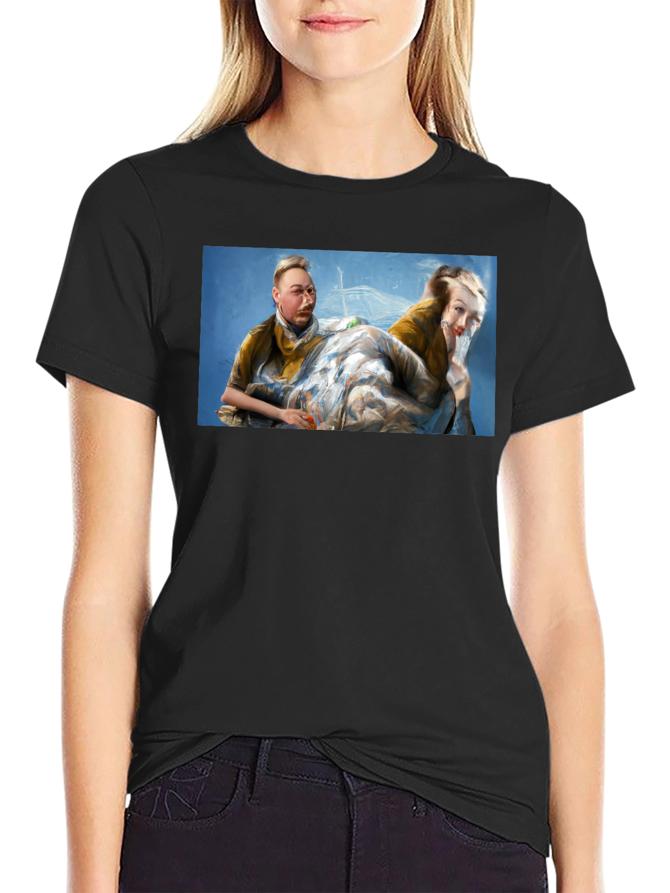 Artistic T-Shirt with Unique Portrait Design