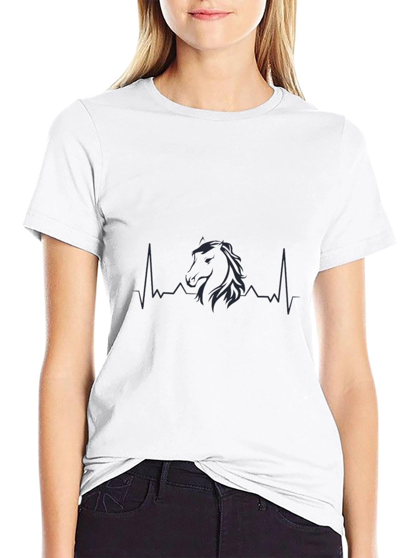 Heartbeat Horse Graphic T-Shirt