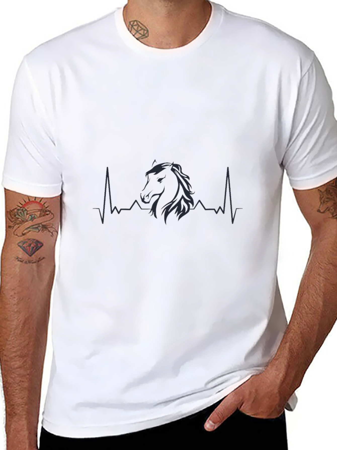 Heartbeat Horse Graphic T-Shirt