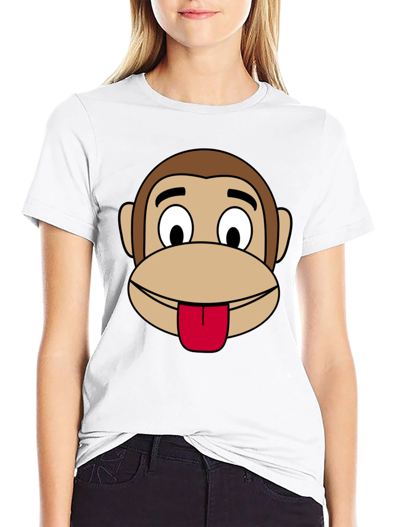 Funny Monkey Graphic Black T-Shirt