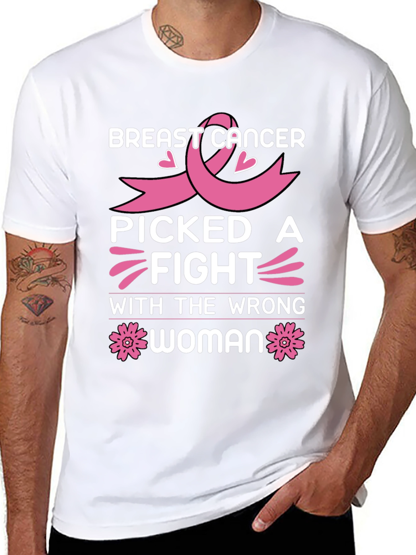 Breast Cancer Awareness Black T-Shirt