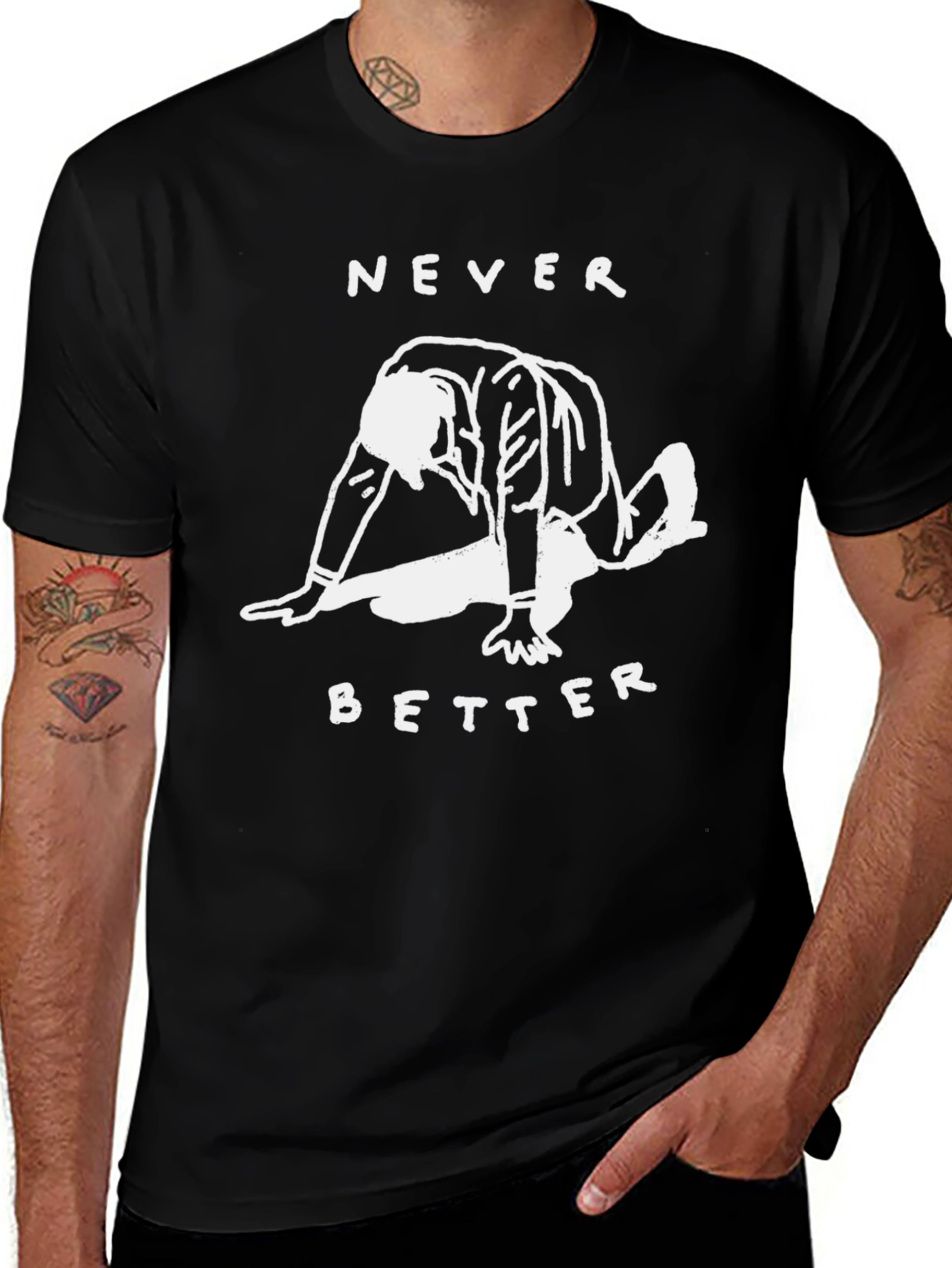 Never Better Graphic Tee - Unisex Black T-Shirt