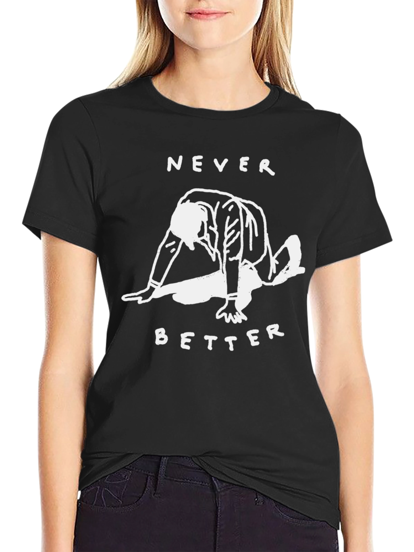 Never Better Graphic Tee - Unisex Black T-Shirt
