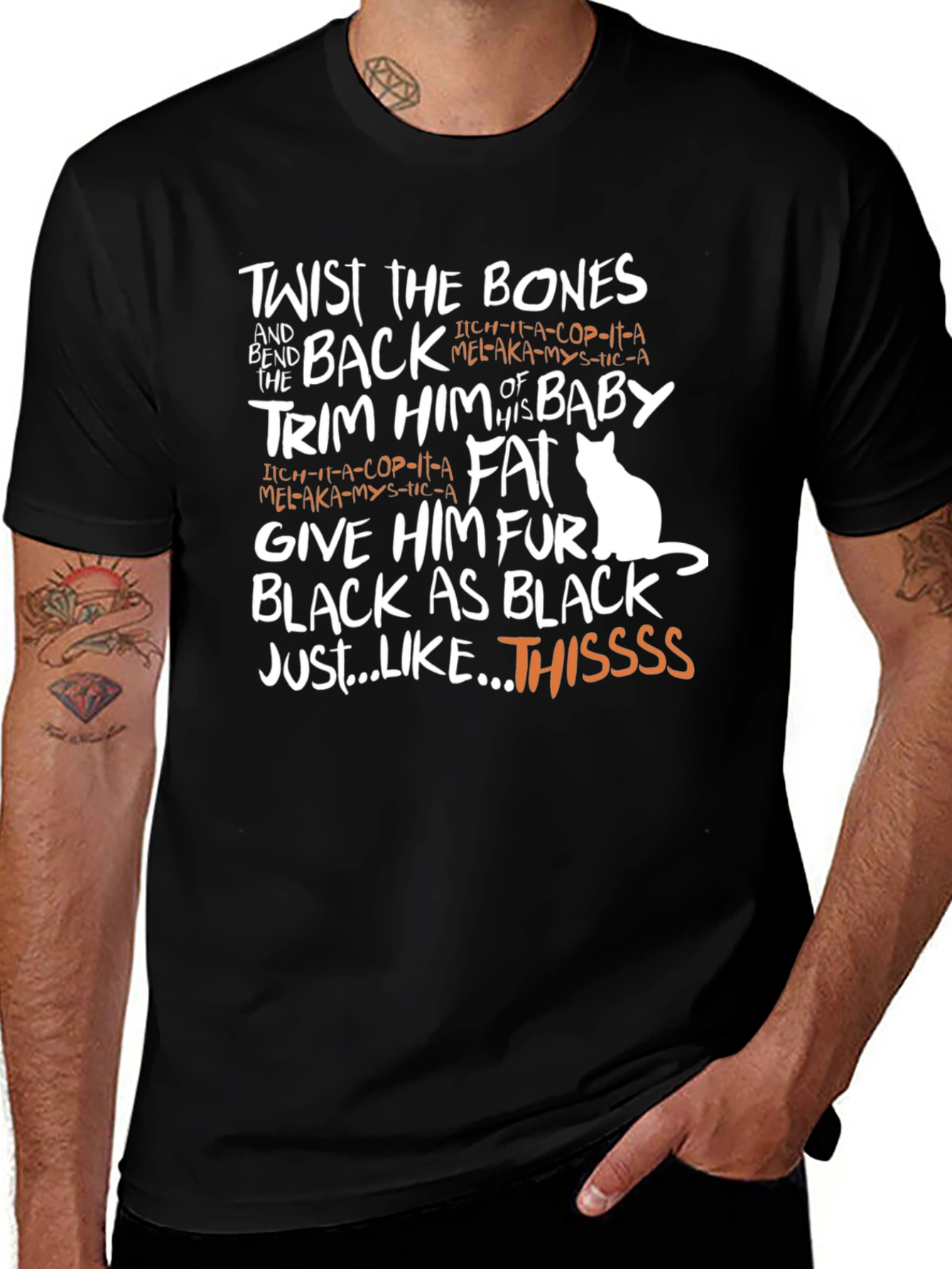 Twist the Bones Black Graphic Tee