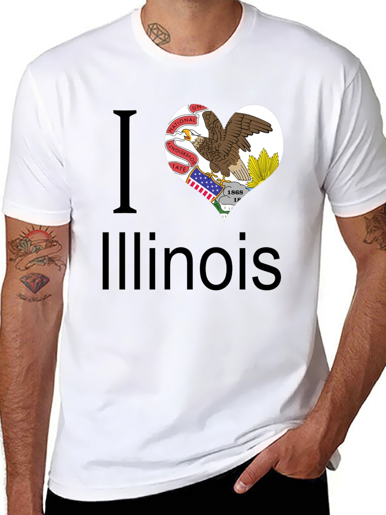I Heart Illinois State Pride T-Shirt