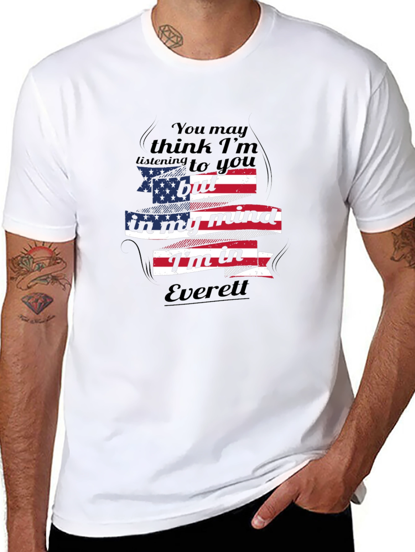 Everett Mind T-Shirt: USA Flag Design