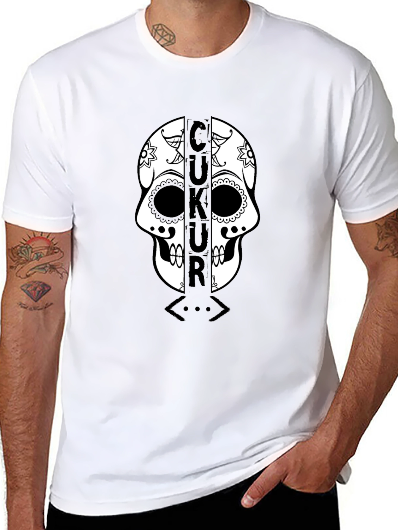 Çukur Skull T-Shirt - Black Graphic Tee
