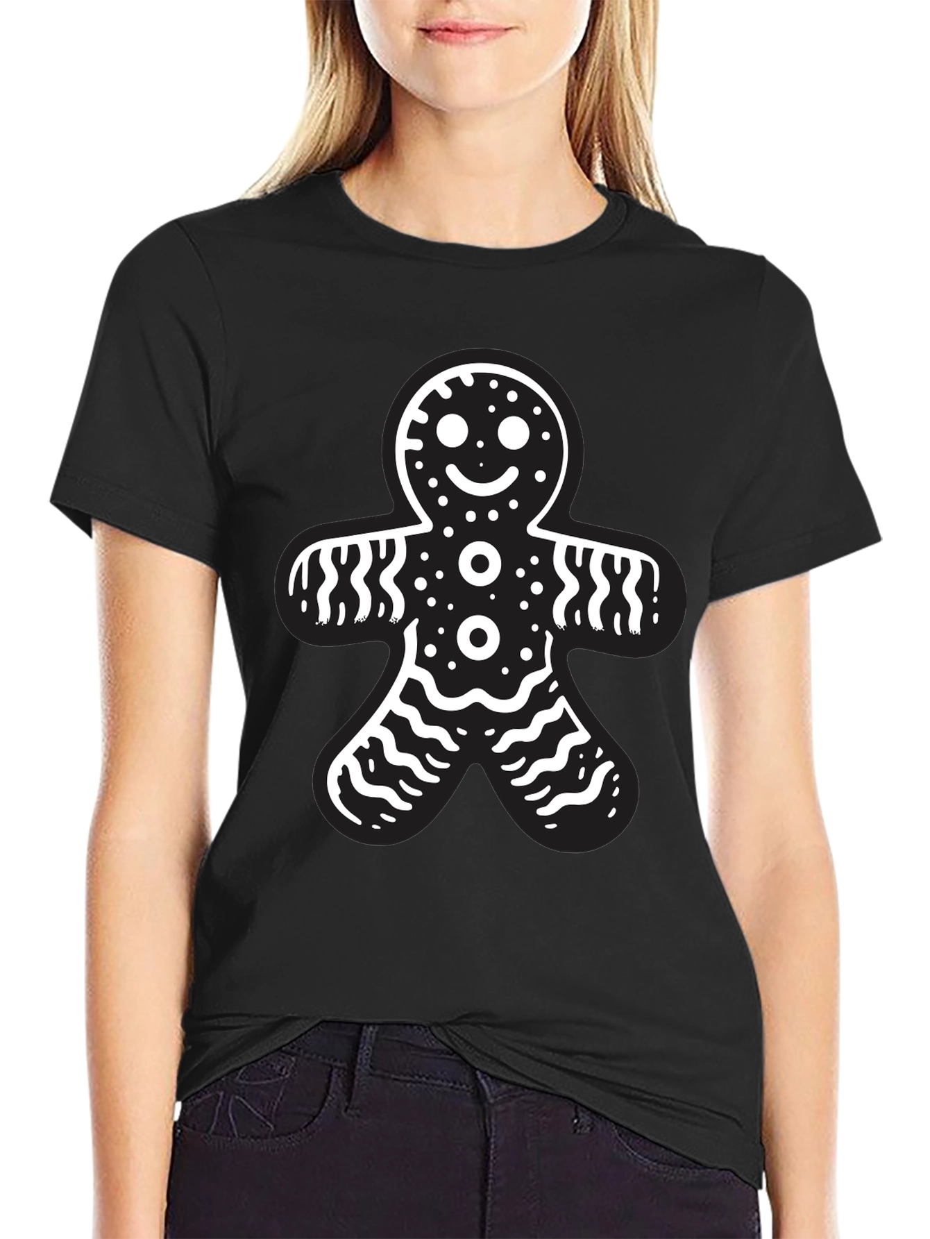 Gingerbread Man Graphic Tee - Holiday Fun