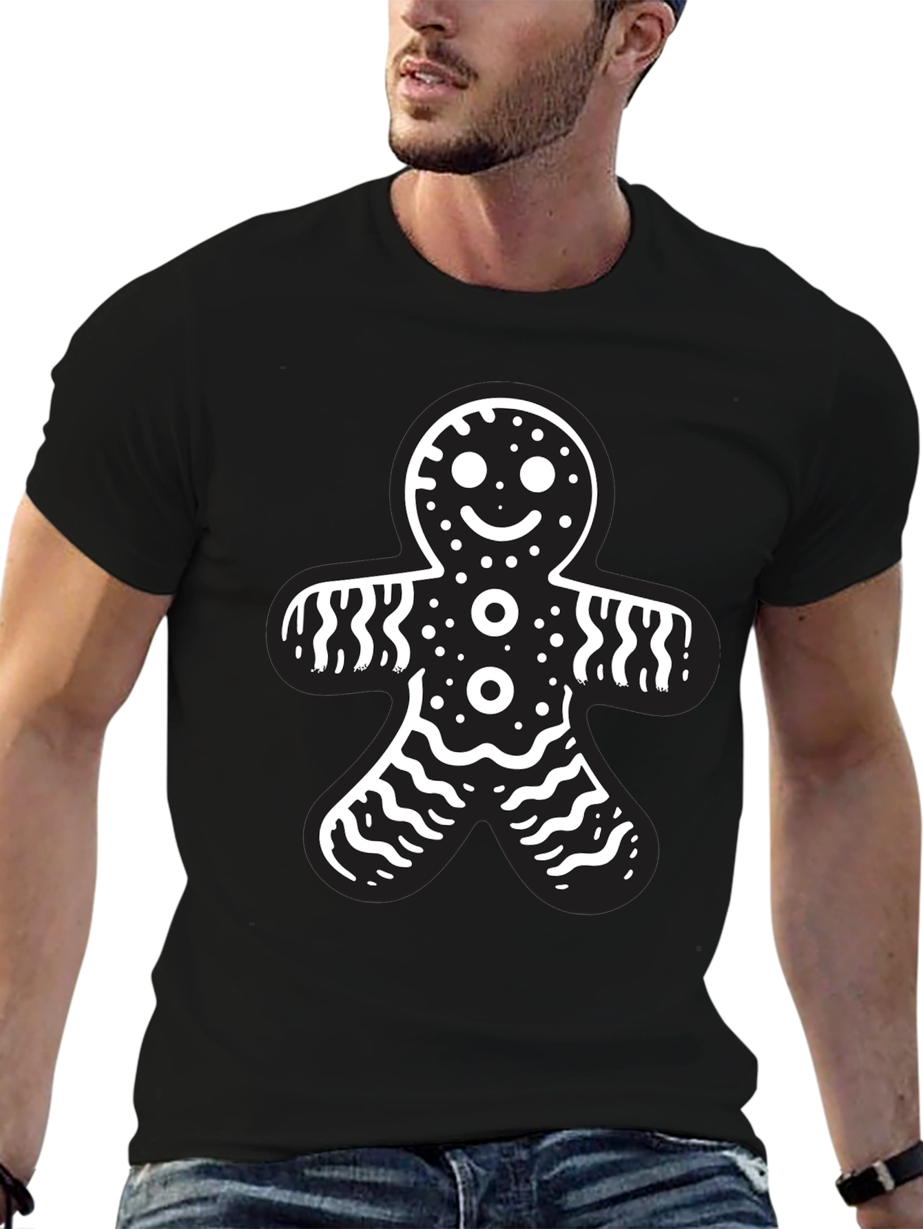 Gingerbread Man Graphic Tee - Holiday Fun