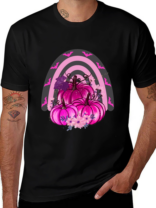 Pink Pumpkin Rainbow T-Shirt