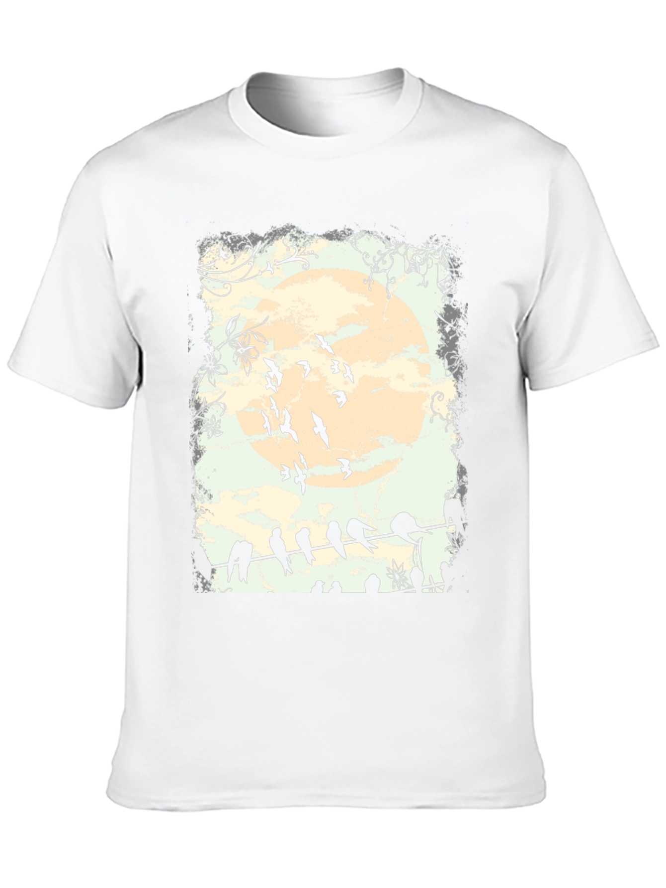 Birds on a Wire Graphic Tee - Unique Design
