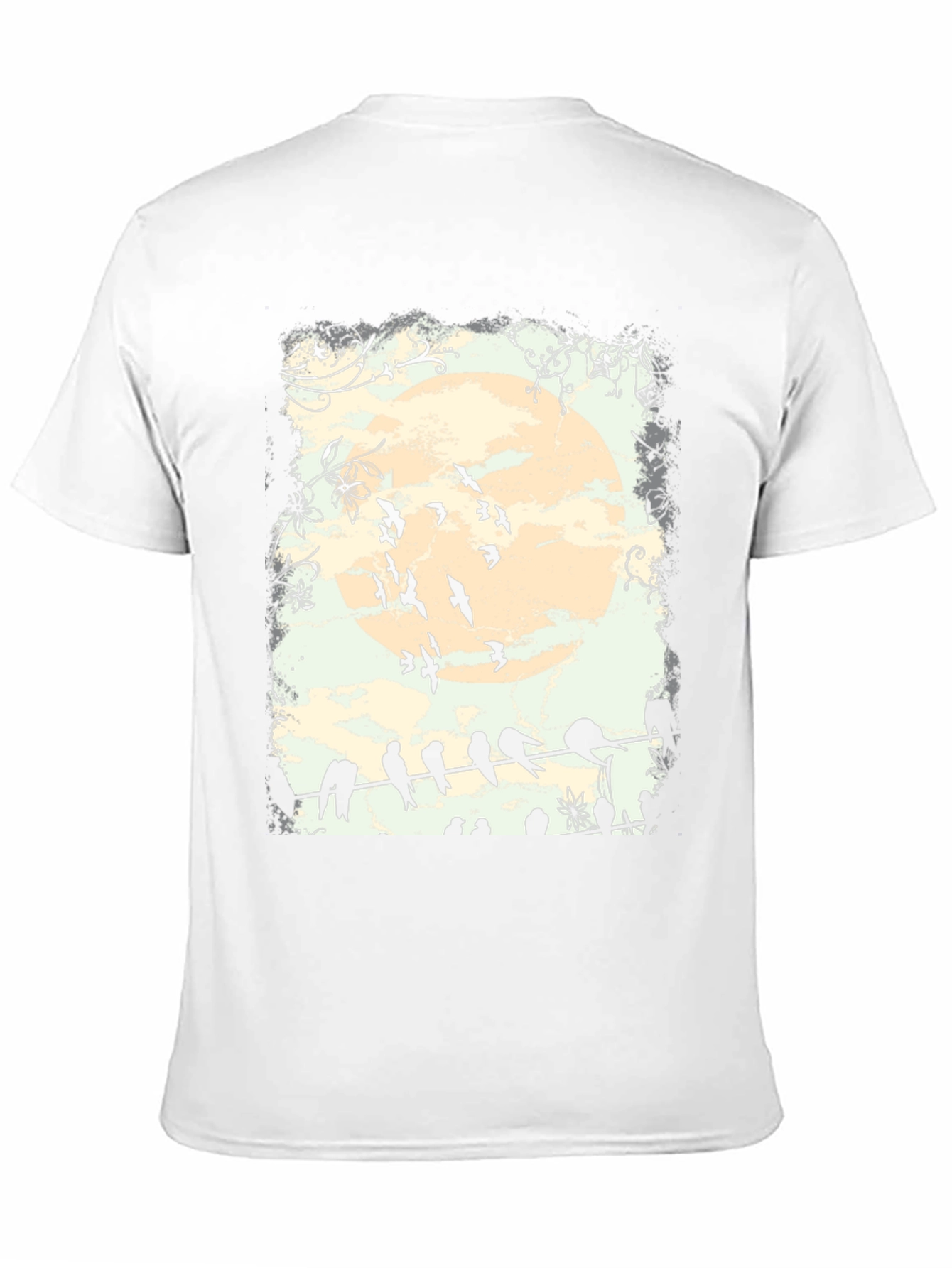 Birds on a Wire Graphic Tee - Unique Design