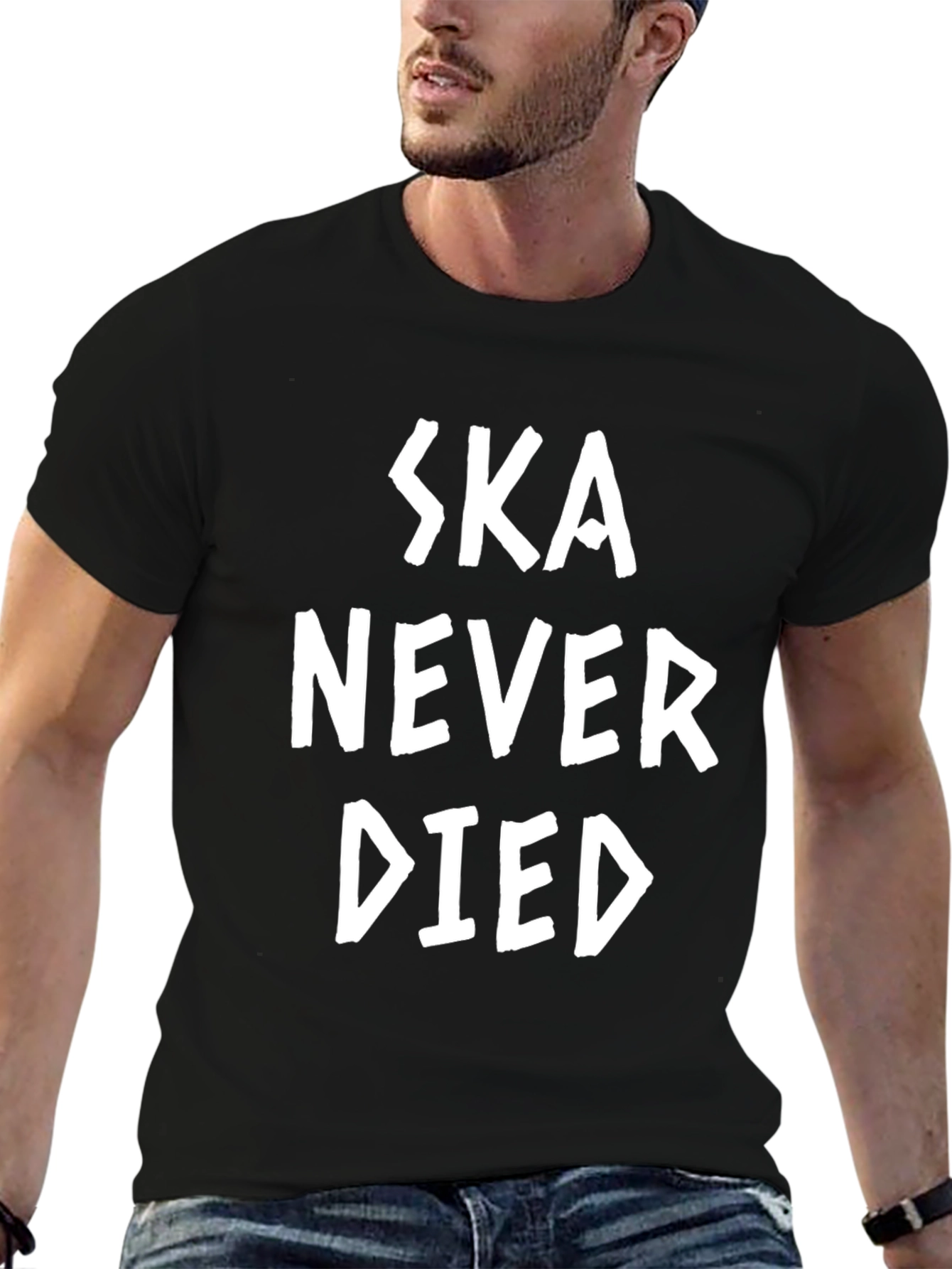 Ska Never Died Graphic Tee - Black Cotton T-Shirt