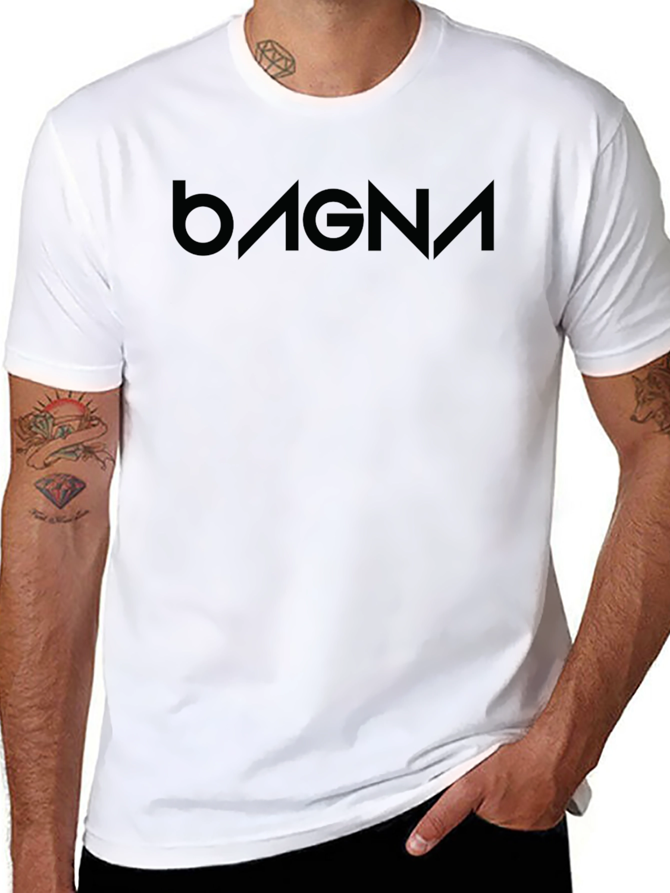 Bagna Black T-Shirt - Modern Minimalist Design