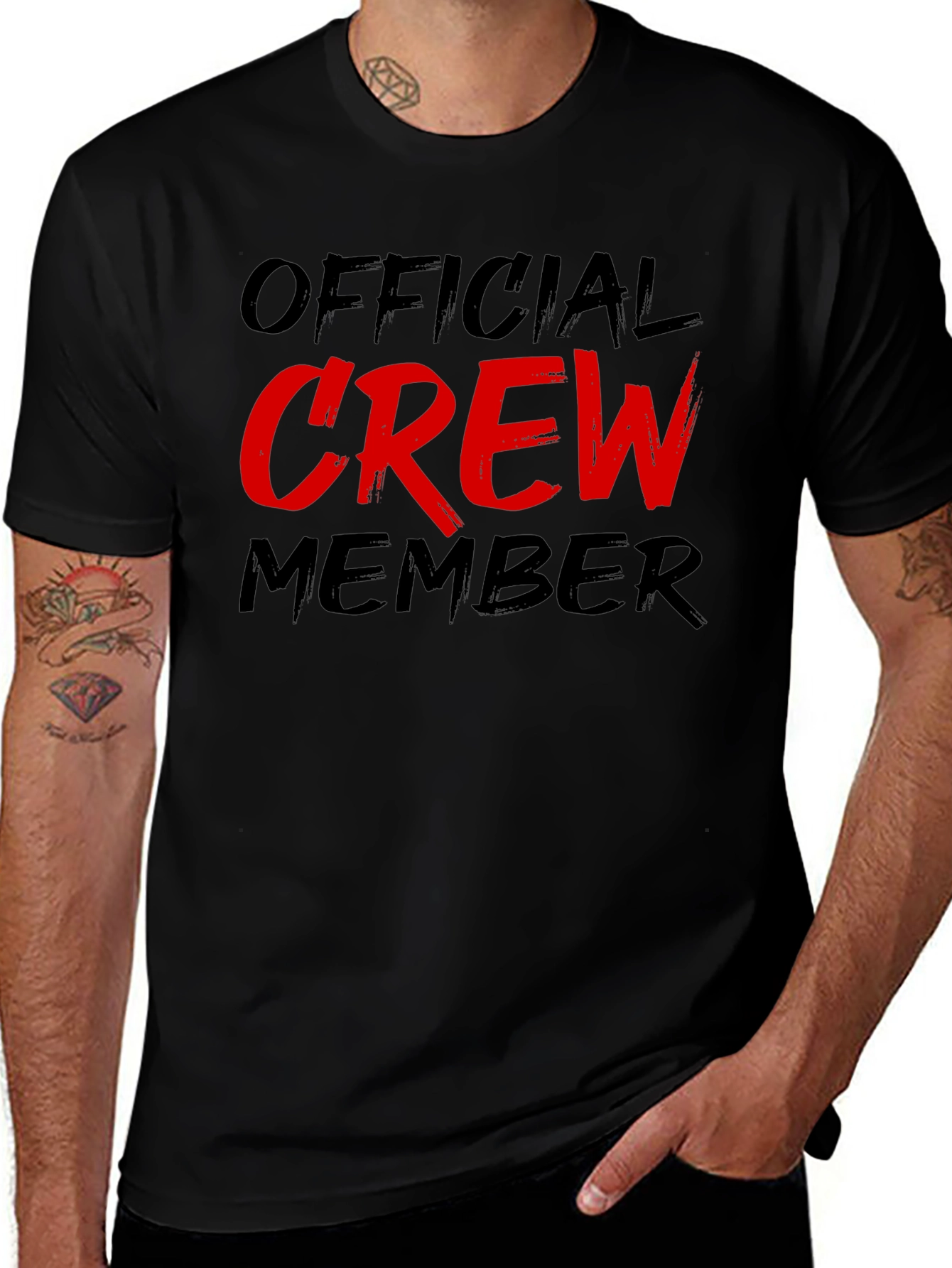 Official Crew Member Black Graphic Tee
