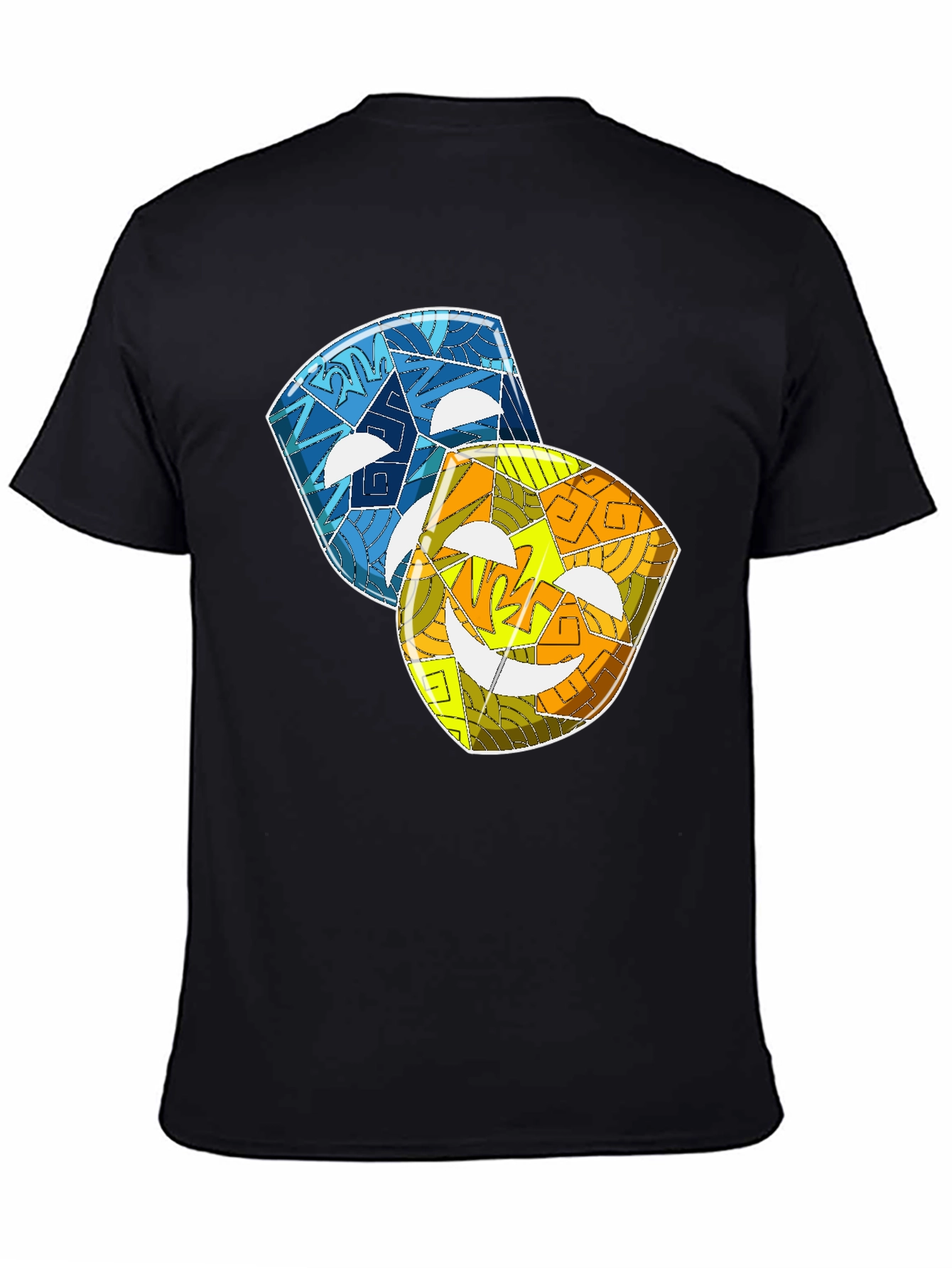 Comedy & Tragedy Masks Graphic Tee