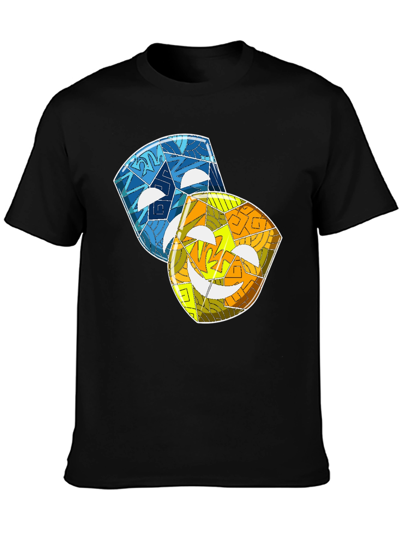 Comedy & Tragedy Masks Graphic Tee