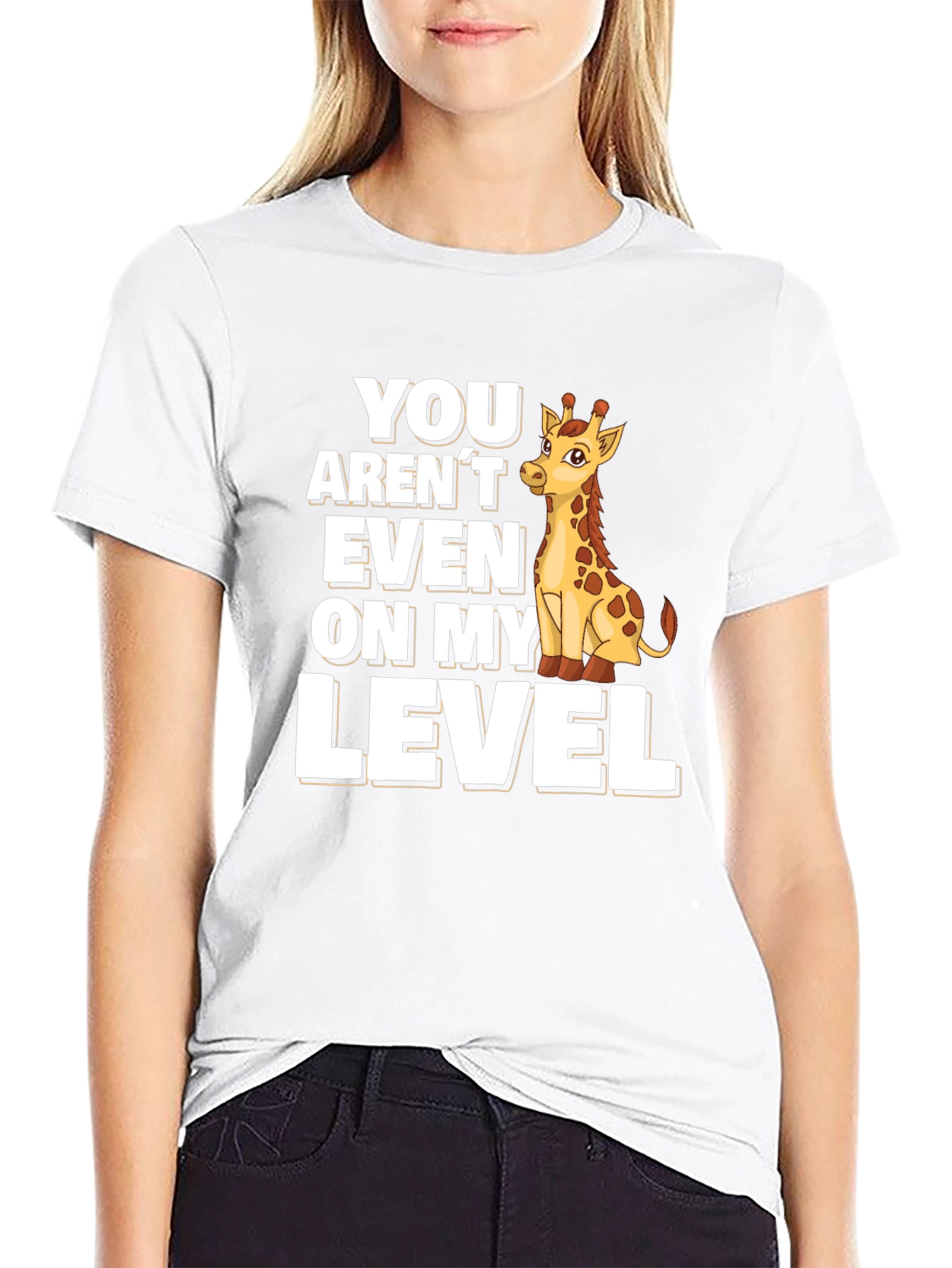 Giraffe Level T-Shirt - Funny Animal Tee
