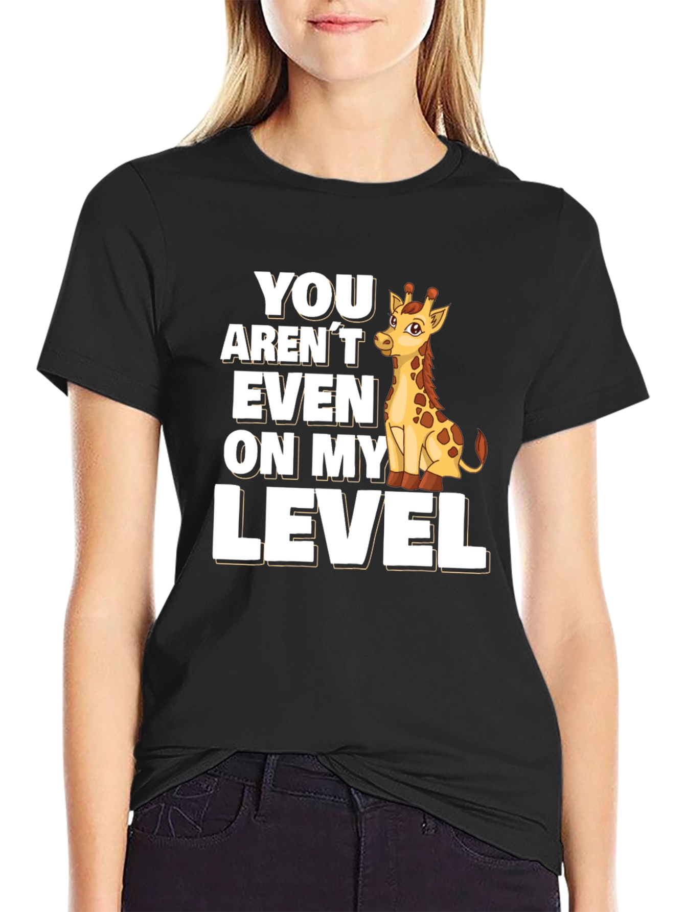 Giraffe Level T-Shirt - Funny Animal Tee