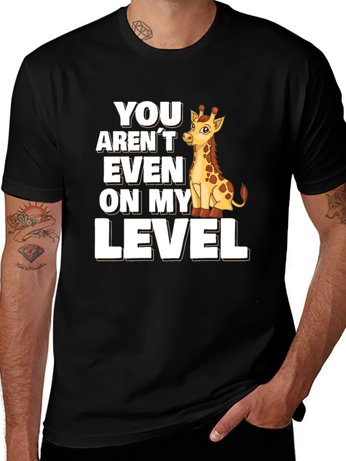 Giraffe Level T-Shirt - Funny Animal Tee