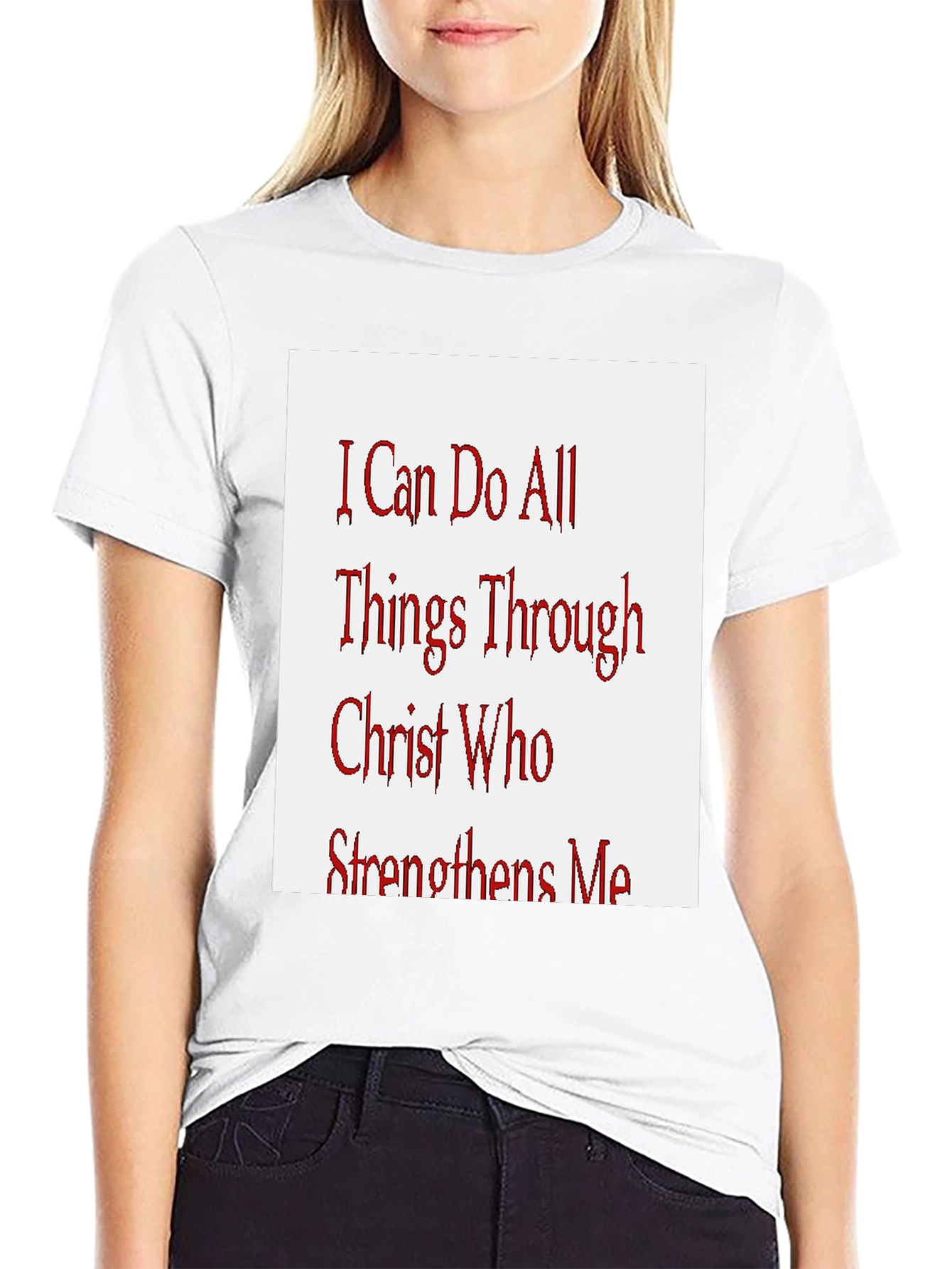 Inspirational Christian T-Shirt - All Things Through Christ