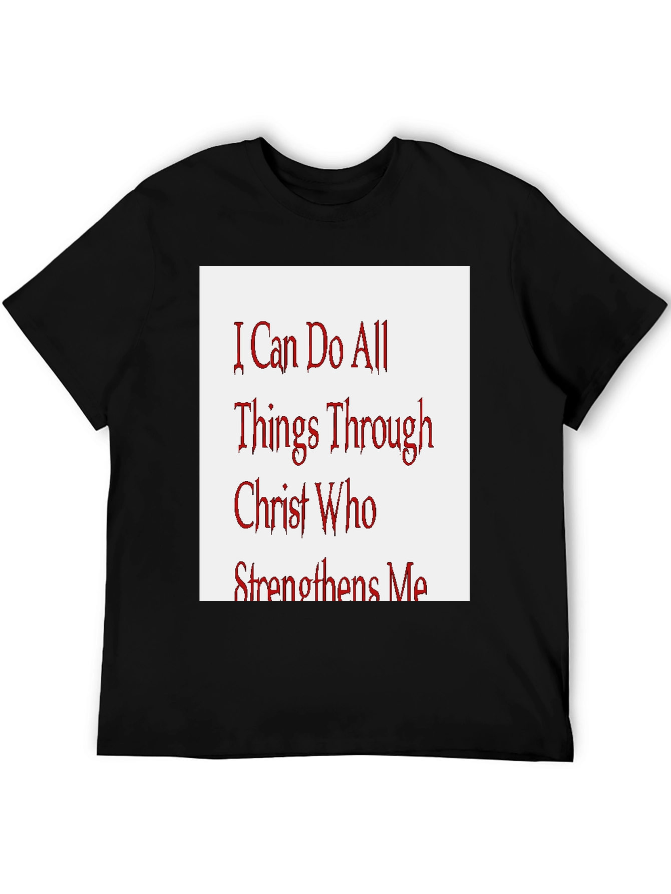 Inspirational Christian T-Shirt - All Things Through Christ