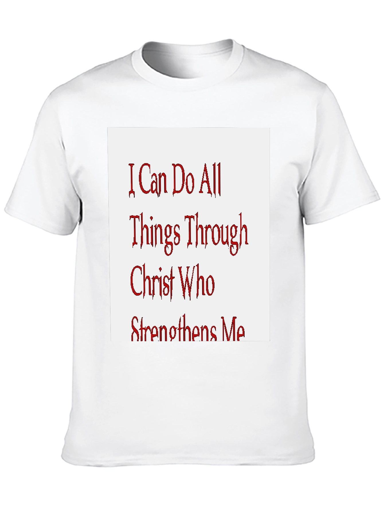 Inspirational Christian T-Shirt - All Things Through Christ