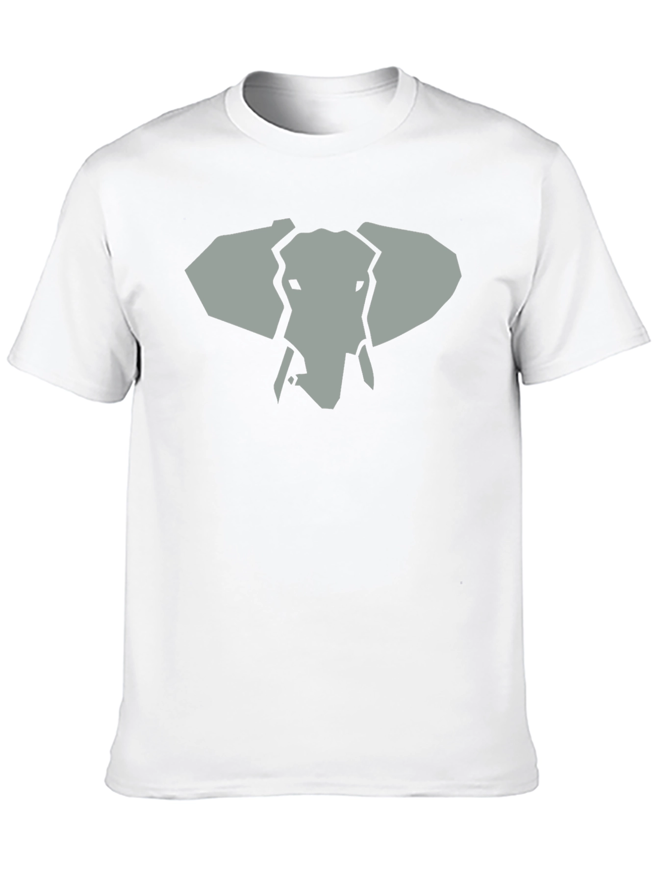 Geometric Elephant Graphic Tee - Black