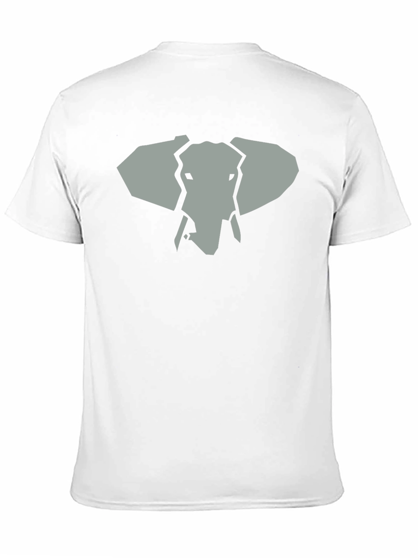 Geometric Elephant Graphic Tee - Black