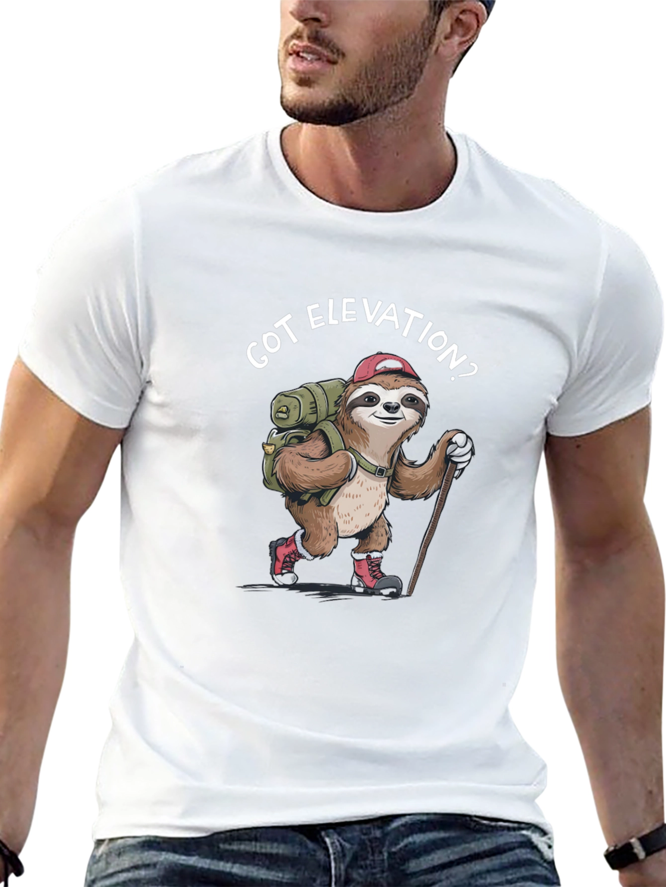 Got Elevation? Sloth Hiking T-Shirt