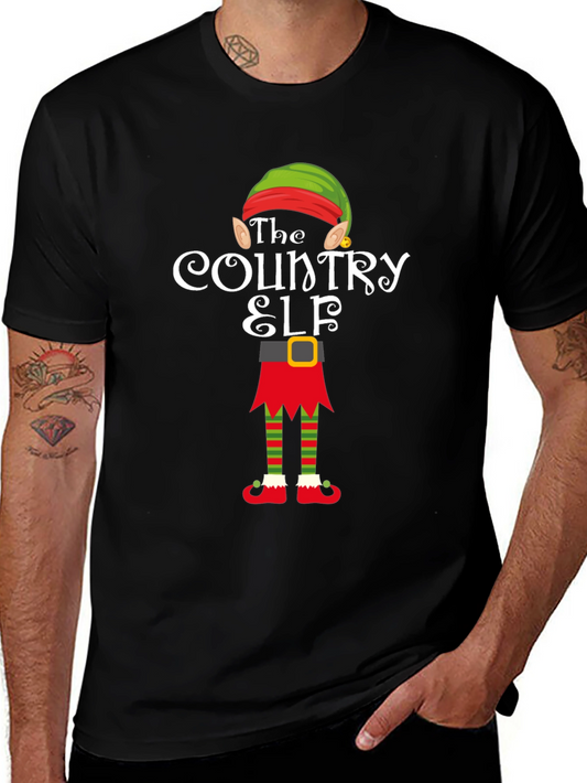 Country Elf Holiday Tee - Festive Christmas Apparel