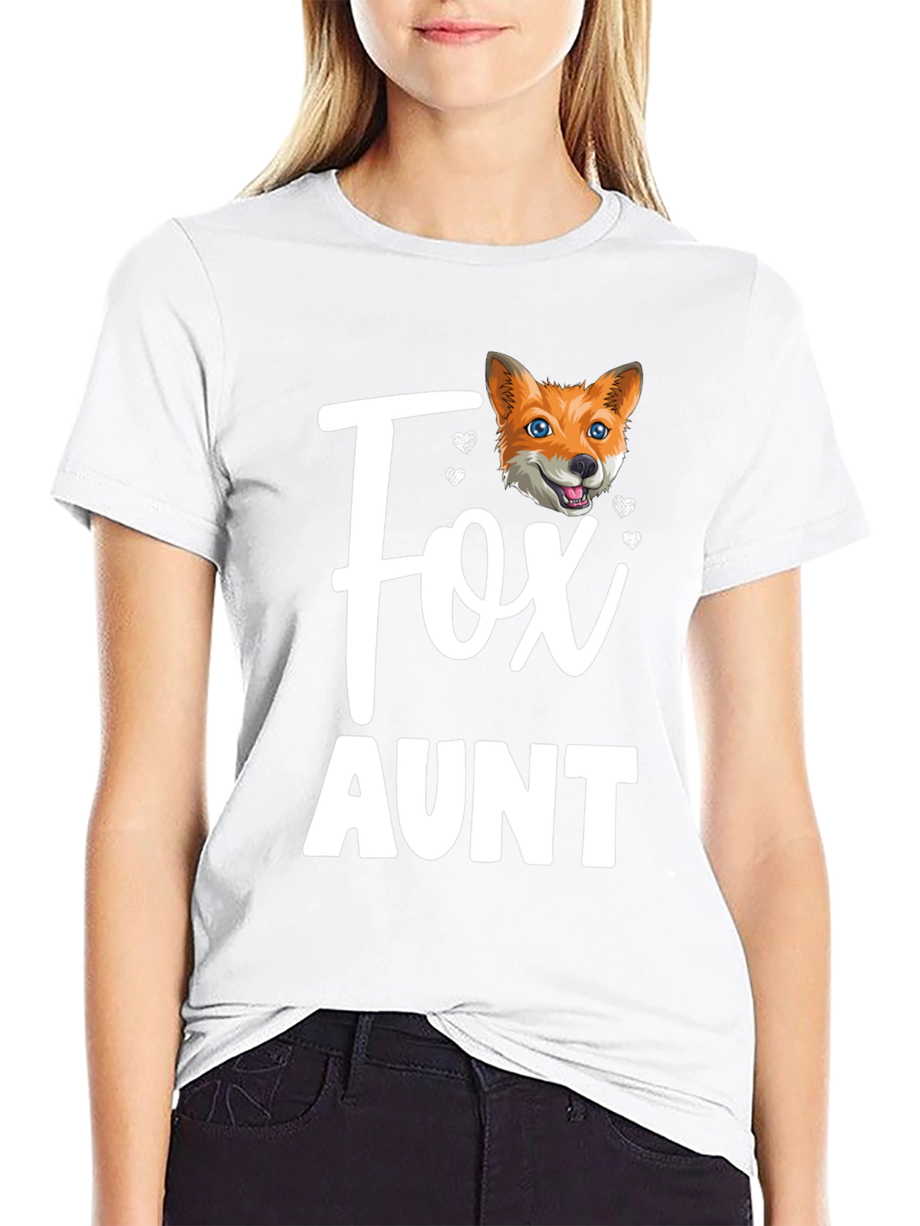 Fox Aunt T-Shirt - Cute Animal Lover Tee